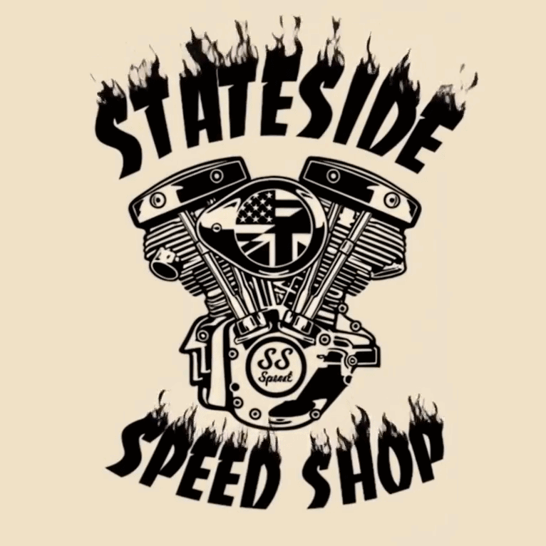 Stateside Speed Shop — flame wordmark