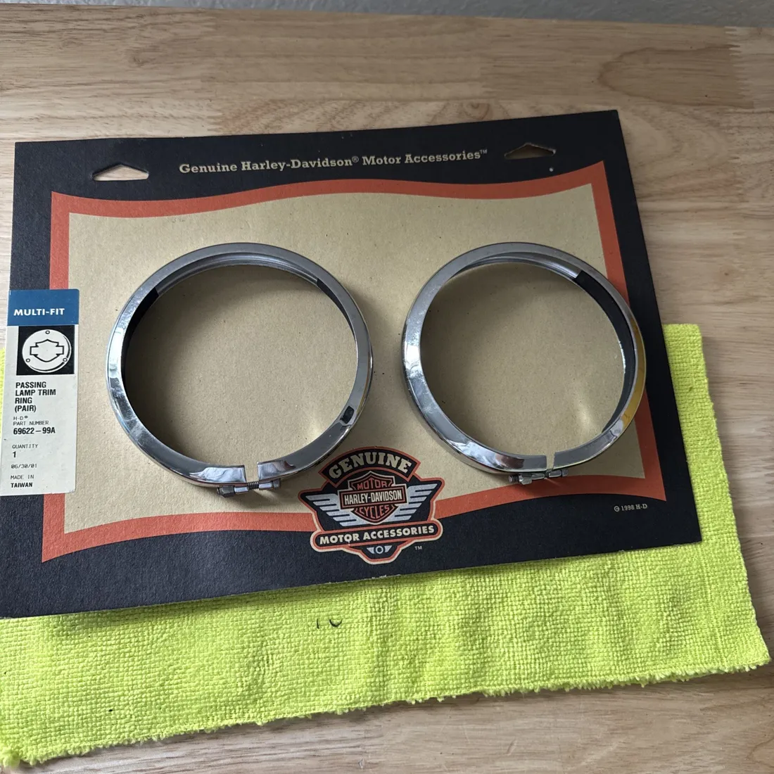 Harley Davidson Original Passing Trim Light Chrome Rings 69622 - 99A