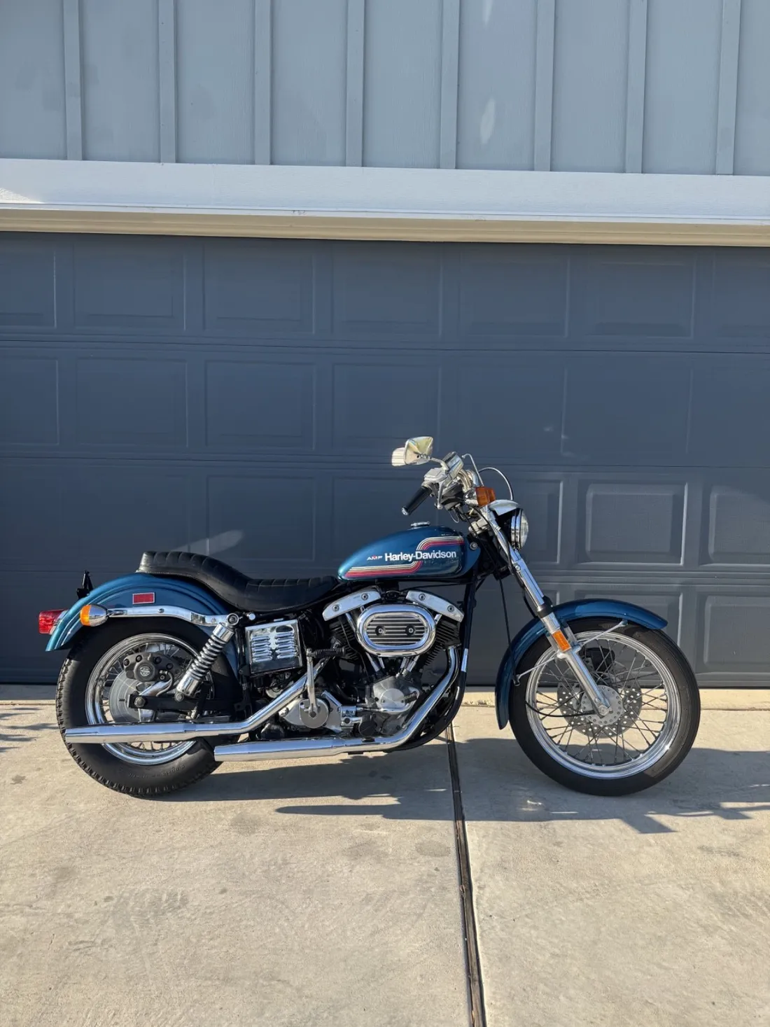 1975 Harley FXE Shovelhead, 4835 miles.